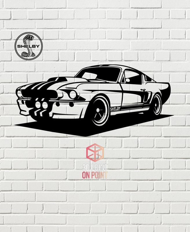 SHELBY MUSTANG VINTAGE - 2D WALL ART #1