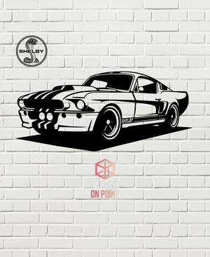 SHELBY MUSTANG VINTAGE - 2D WALL ART #1