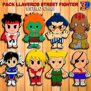 PACK LLAVEROS DE STREET FIGHTER - VERSION CHIBI