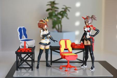 1/12 1:12 scale foldable pilot chair for Megami Device action figures with optional mount for camera hotshoe