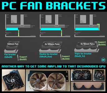 PC Fan Brackets For The Discerning Deshrouded GPU