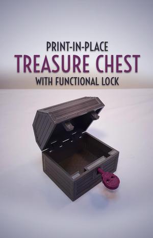 Print-in-Place Treasure Chest with Functional Lock
