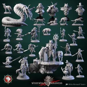 'Werewolf Madness' September 2022 release 26 STL's miniatures pre-supported