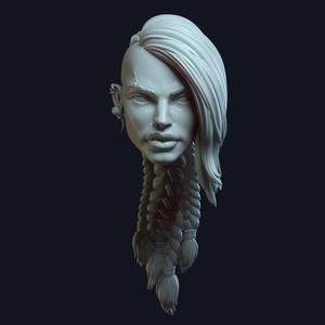 Viking Woman v3 Action Figure Head