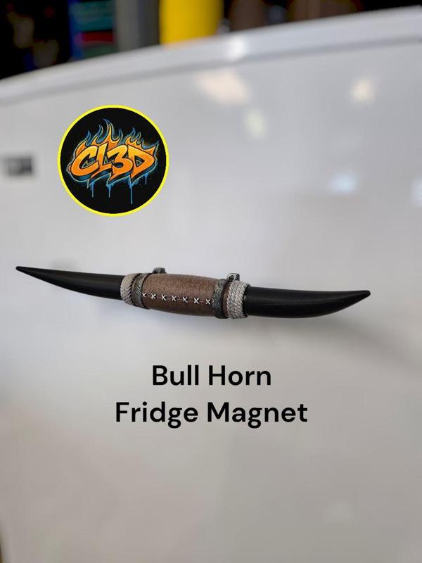 Bull Horns Fridge Magnet
