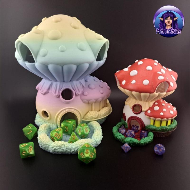 Fairy Mushroom House – Dice Tower – Container