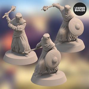 Night s Cult Followers With Mace – Bundle (3 unique miniatures) – 3D printable miniature – STL file