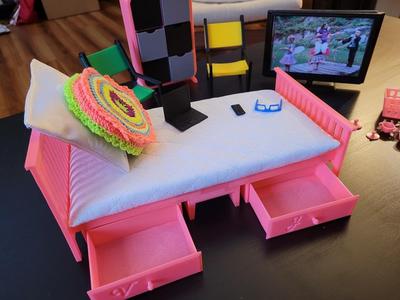Doll Bed – Ultimate Barbie Bed with 4 Drawers