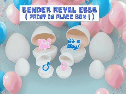 Reveal Gender Eggs – Print in place Box