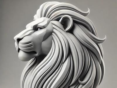 Lion bust