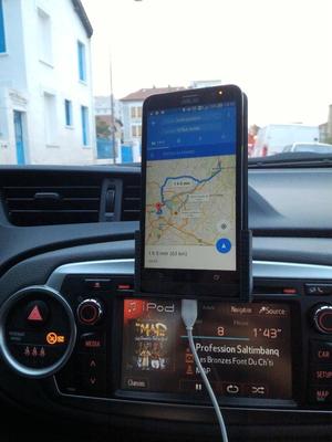 Car cd player phone holder