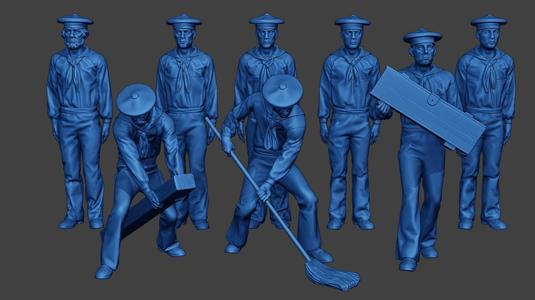 American Sailors Civil War Union Pack1 ACWUS1 3D Model Collection