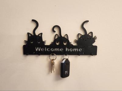 Key holder Welcome home / Cats