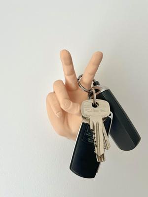 Peace hand wall mounted for keys / coat