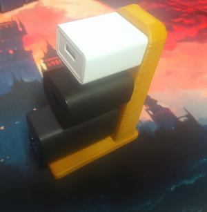 Gridfinity 2×1 Wall Charger Tower (Updated)