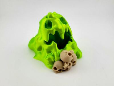 kawaii cute slime and skull