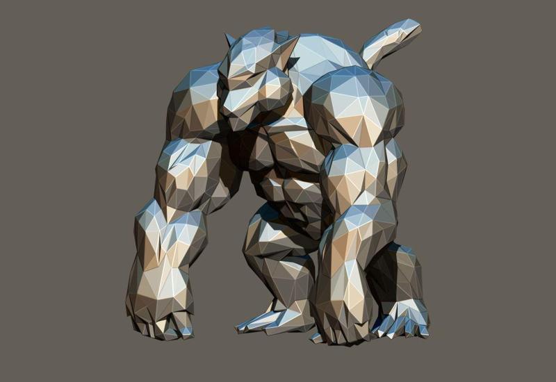 Polygon Kong - Low poly - 3D print model