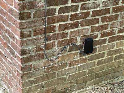 (Starlink) Cable wall penetration cable cover with slide in place cover.