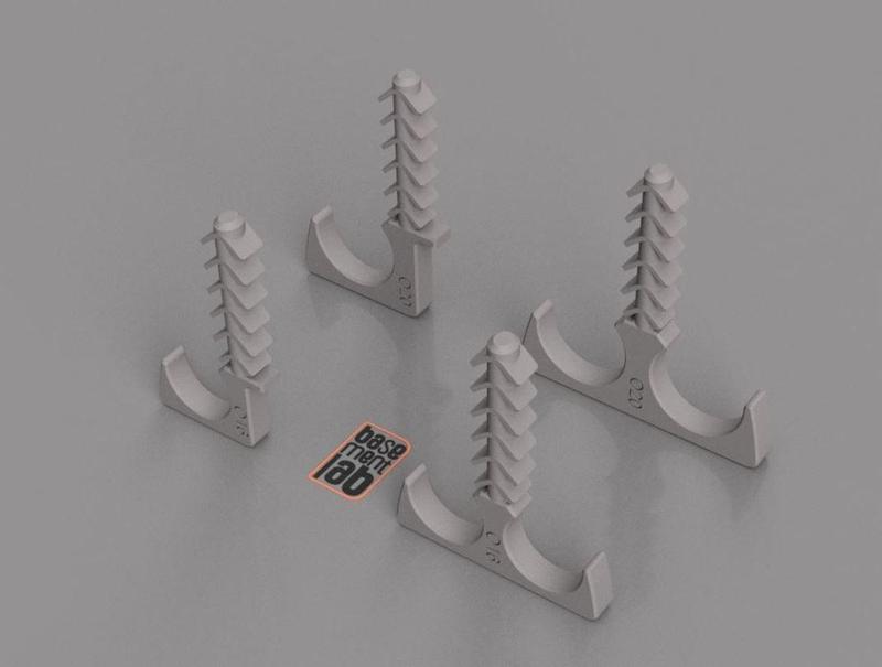 Pipe Clip fixing for pipes and conduits Ø 16 / 20 No screw needed - Fascette di fissaggio per  canaline e corrugato