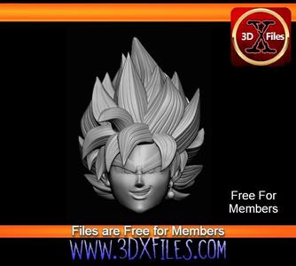 Super Saiyan Goku - Dragon Ball Z Head Sculpt - 3D Print File STL 