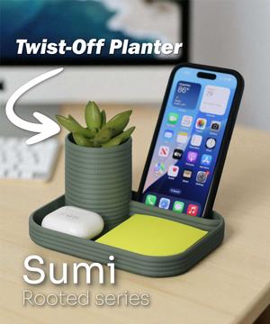 Compact Phone and Planter Desk Tray – Sumi