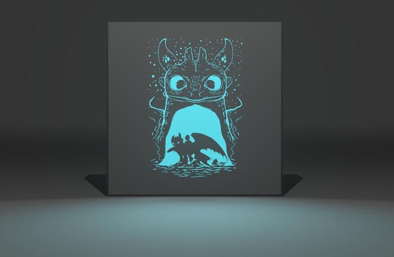 Toothless Two-Tone Illuminated Sign