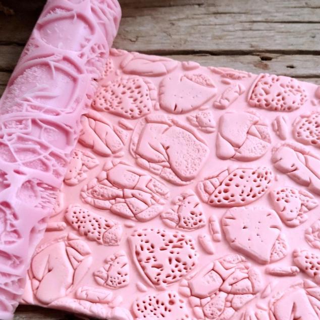 Rocks Floor Texture Roller for Polymer Clay | Seamless & Realistic Impressions