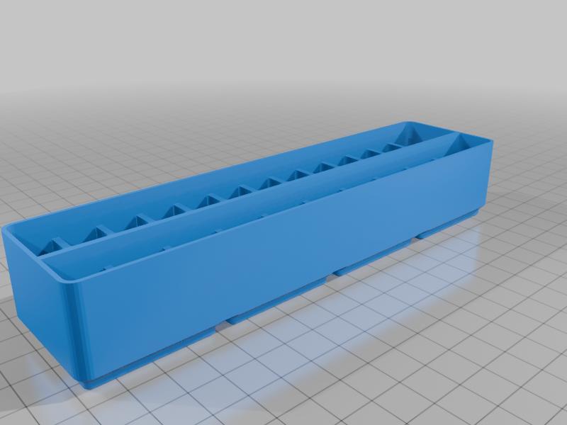 26 AAA / 10 AA Battery holder in a Gridfinity bin
