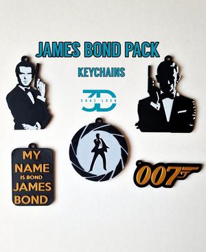James Bond pack keychains