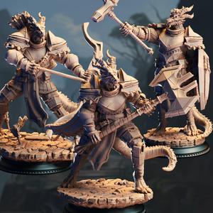 Squad of Silver Dragonborn Knights - Azmordion's Chosen