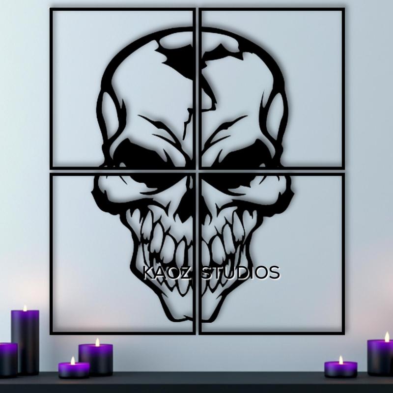 EXTRA LARGE Skull wall art Gothic wall decor Halloween Decoration