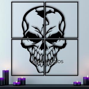 EXTRA LARGE Skull wall art Gothic wall decor Halloween Decoration