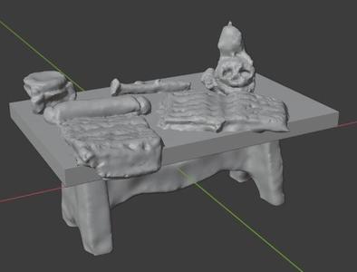 Wizard's Room Desk Table Book Skull Sorcerer D&D Terrain Miniature