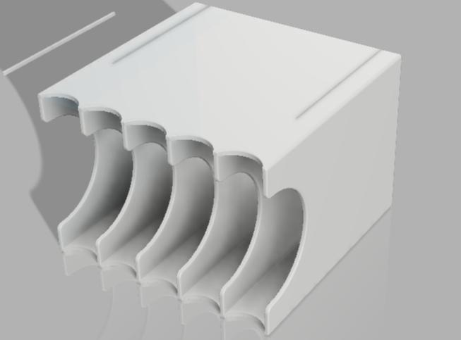 Five-bay stackable hard drive storage rack