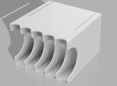 Five-bay stackable hard drive storage rack