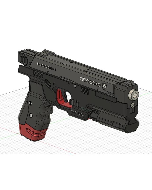 JKE-X2 Kenshin Pistol Replica Model Cyberpunk 2077