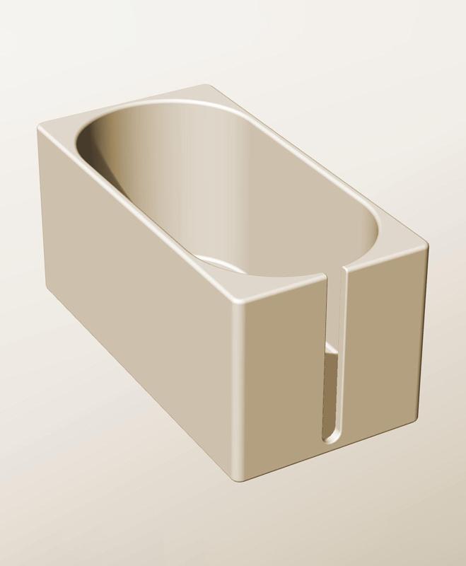 CX96-100-SS Stackable slotted bin box module for creative decor