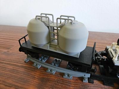 Cement wagon compatible MOC City creative trains
