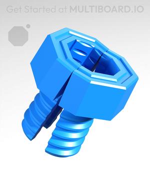 18 mm Mid Thread, Push-fit Head, Small Thread Hole, Folded-Bolt