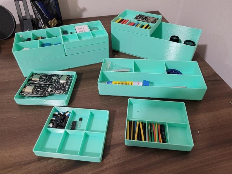 Stackable, module tray, bin, organizer - Multisize
