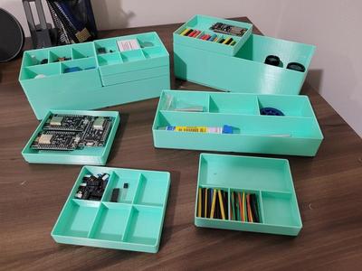 Stackable, module tray, bin, organizer - Multisize