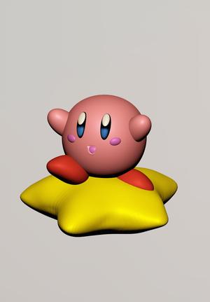 Kirby over the star