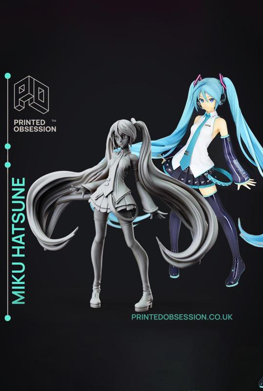 Miku Hatsune - Vocaloid - 120 mm Fanart Model