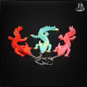 Dragonsnake Keychain! - Articulated - Print in Place - Fidgettoy