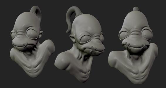 Oddworlds ABE Bust Sculpture