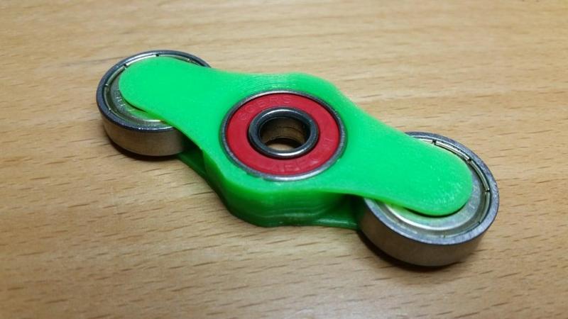 Open wheel three bearing fidget spinner