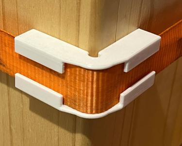 Corners clamp for cargo straps multiple angles 26mm   