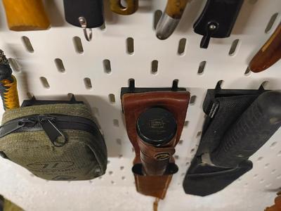Skadis hook for belt loops   