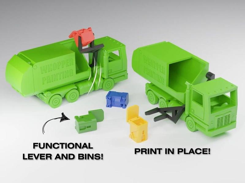 Functional Print-In-Place Garbage Truck by Whopper Printing