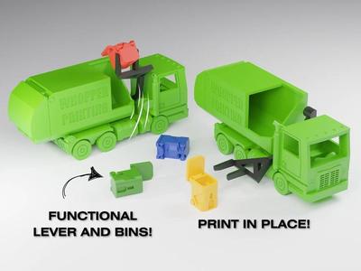 Functional Print-In-Place Garbage Truck by Whopper Printing